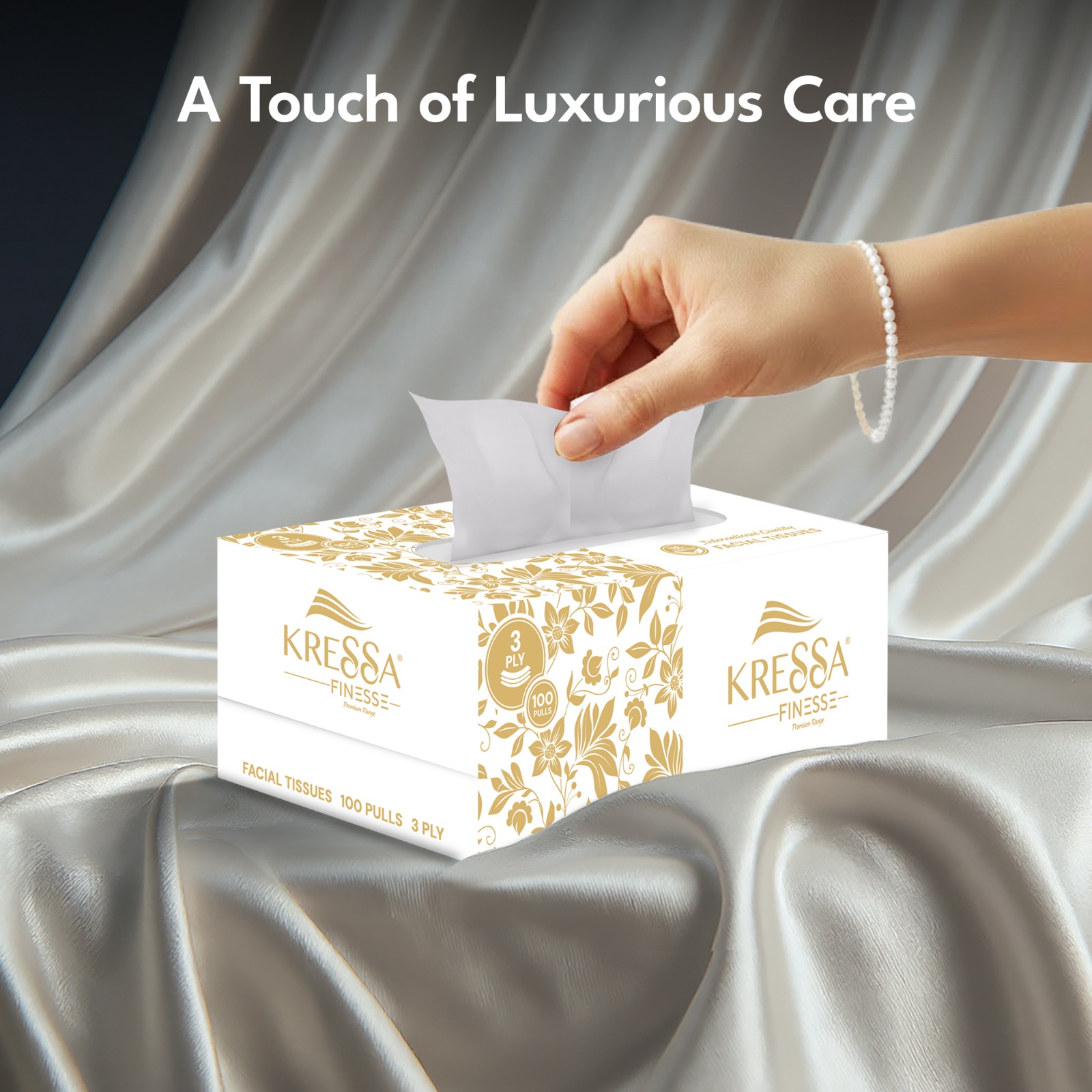 Kressa Ultrasoft 3Ply Face Tissue Box, 100 Pulls Per Box - image 4