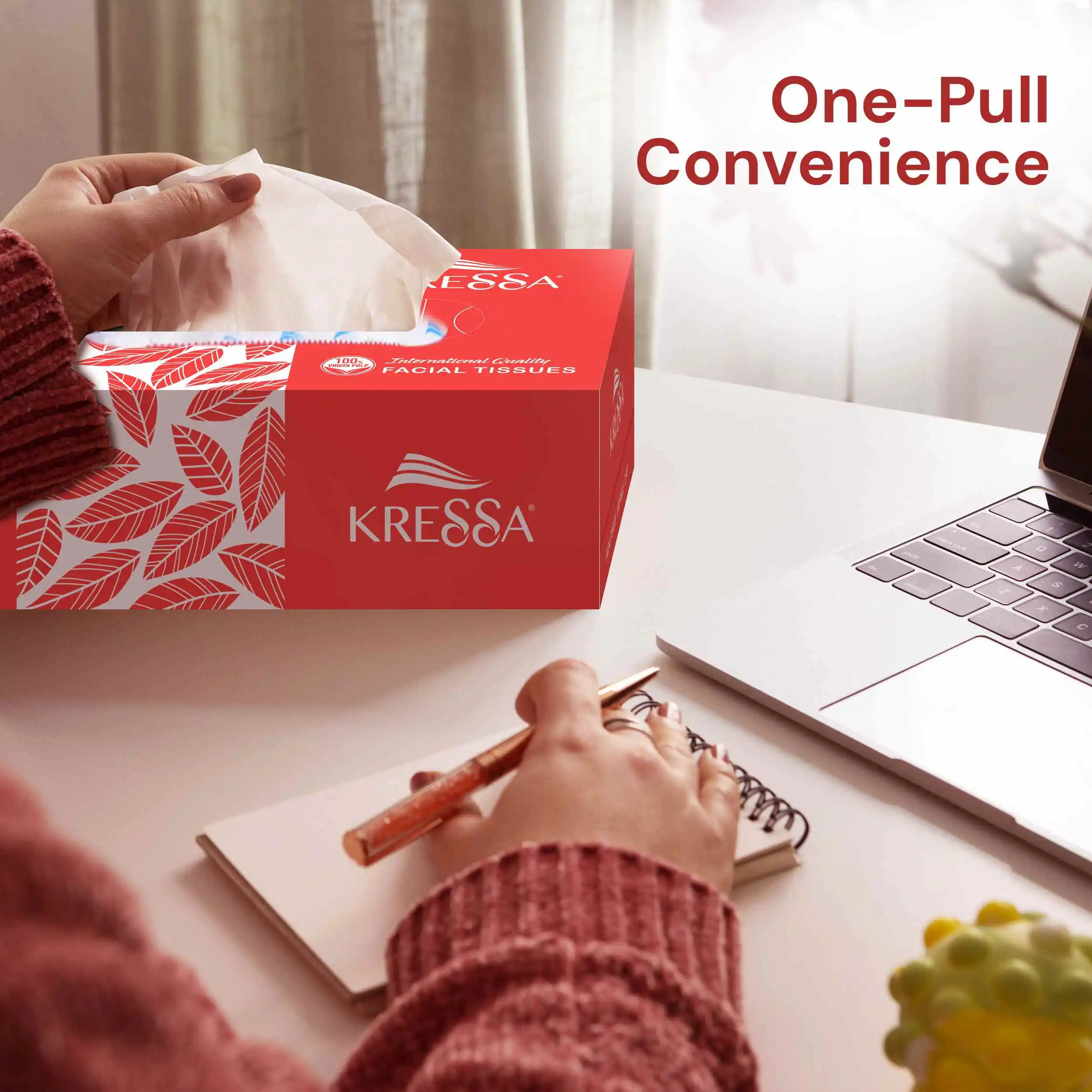 Kressa 2 Ply Face Tissues, 100 Pulls Per Box - image 7