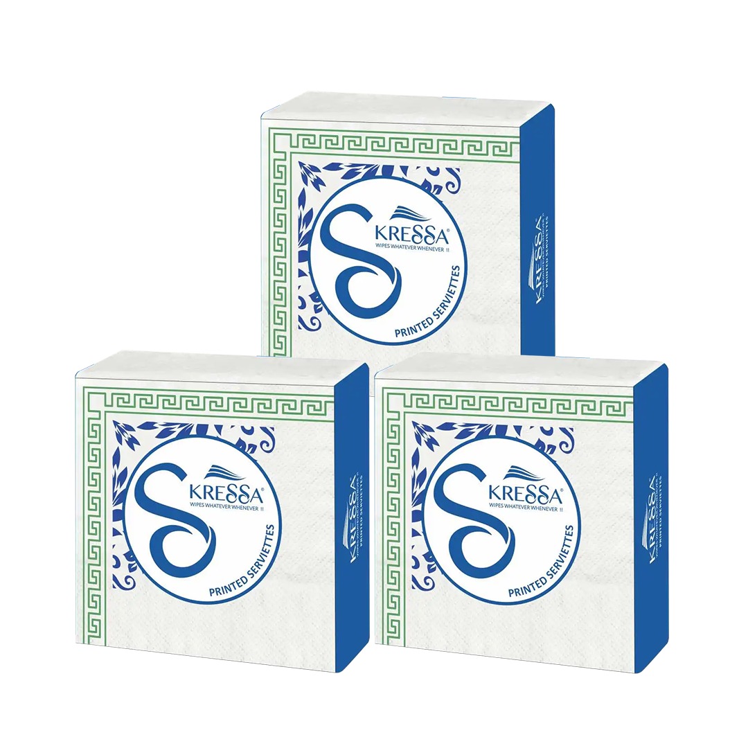 Kressa Printed Napkins For Party (Classic Prints), 2Ply 50 Pulls per Pack Printed Tissue Paper - image 7