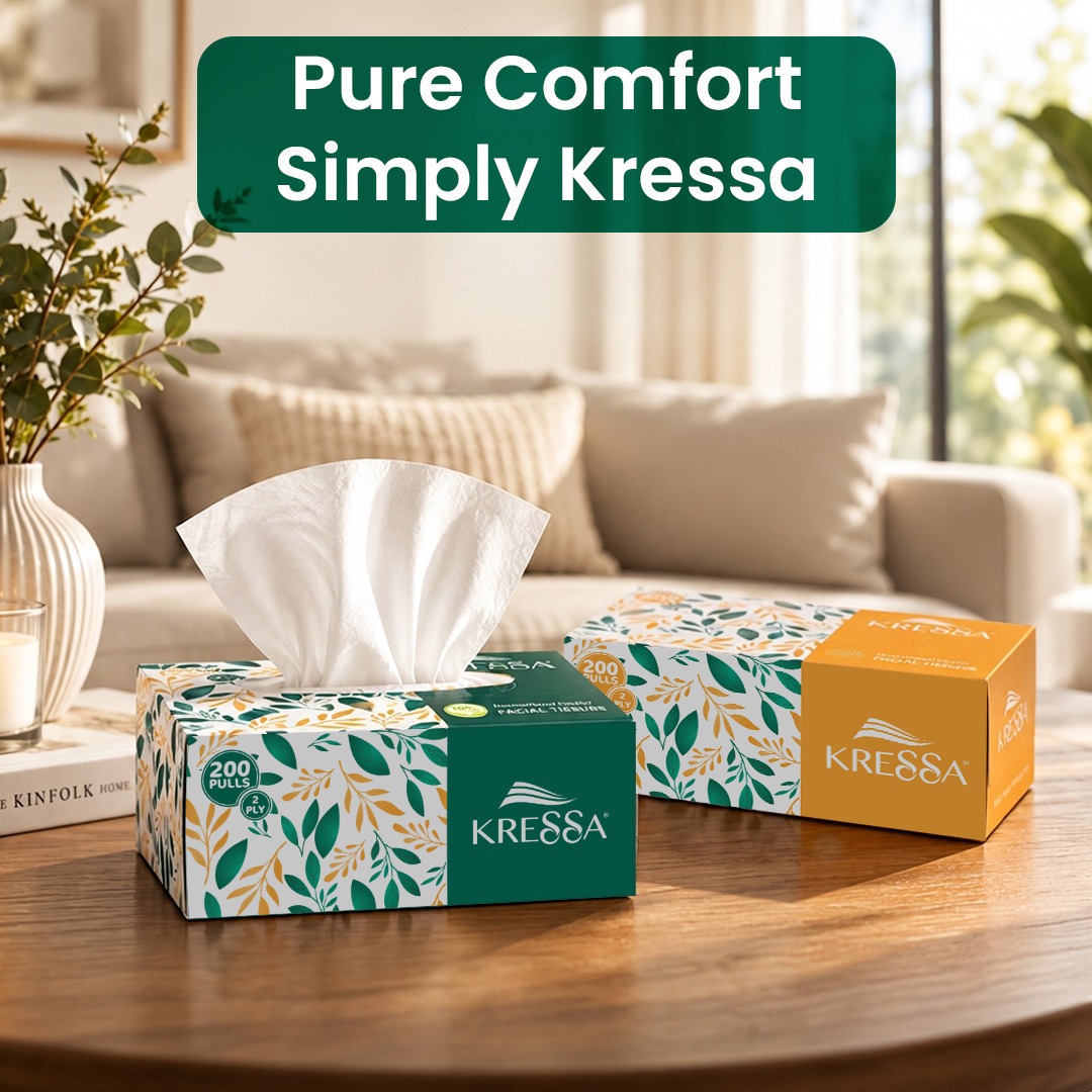 Kressa 2 Ply Face Tissues, 200 Pulls Per Box - image 3