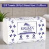 Kressa M Fold Tissue Paper Hand Towels, 125 Pulls Per Pack - image 2
