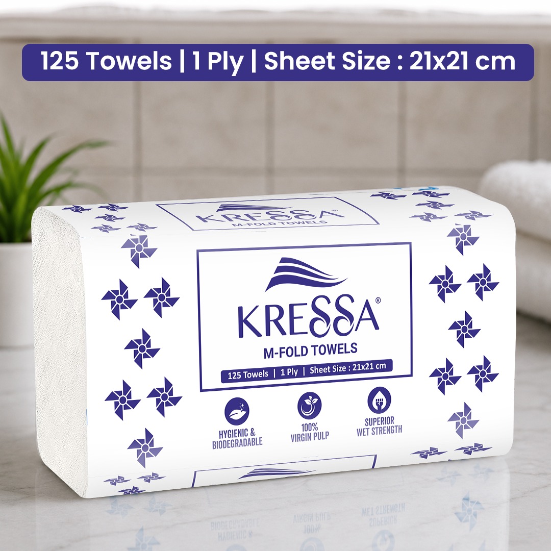 Kressa M Fold Tissue Paper Hand Towels, 125 Pulls Per Pack - image 2