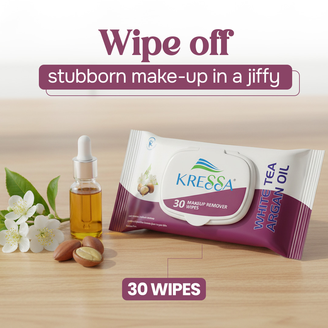Kressa Makeup Remover Wipes, Face Cleansing Wipes, 30 Wipes Per Pack - image 2