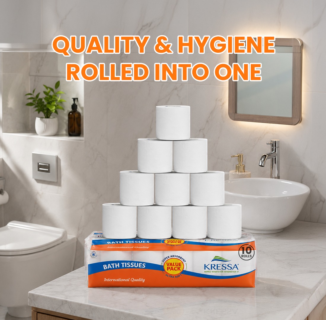 Kressa Bathroom Tissue Roll, 2 Ply, 10 Rolls x 200 Pulls Per Roll - image 2