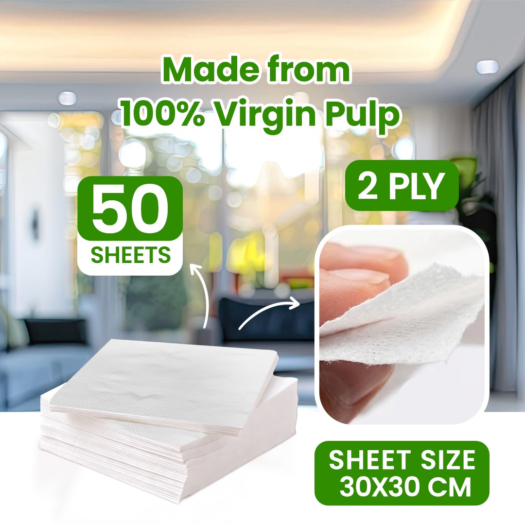 Kressa Paper Napkin, 30X30 CM 2 Ply, 50 Pulls - image 5
