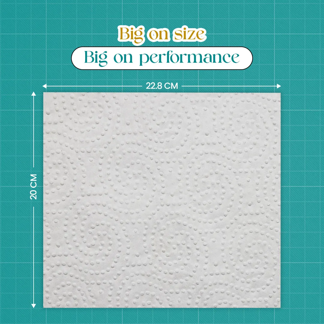 Kressa Kitchen Tissue Roll, 2 Ply, 60 Pulls Per Roll - image 7