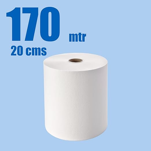 Kressa Hard Roll Paper Towels, Highly Absorbent HRT Roll, 1.4kg, 170 Metres Per Roll - image 2