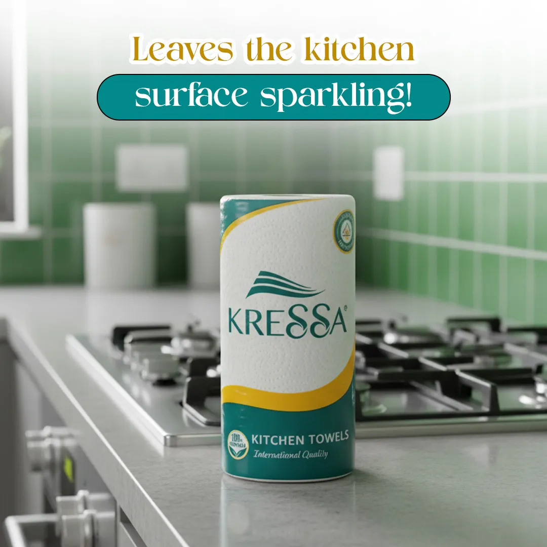 Kressa Kitchen Tissue Roll, 2 Ply, 60 Pulls Per Roll - image 6