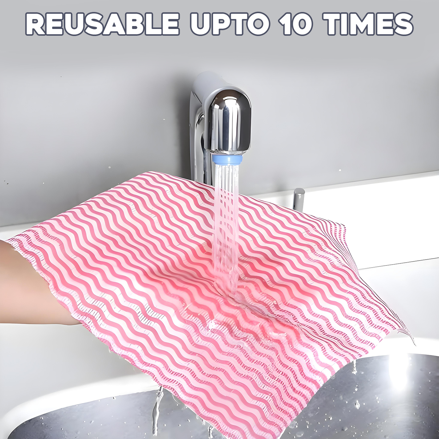 Kressa Non Woven Kitchen Towel Roll, Reusable & Super Absorbent - image 4