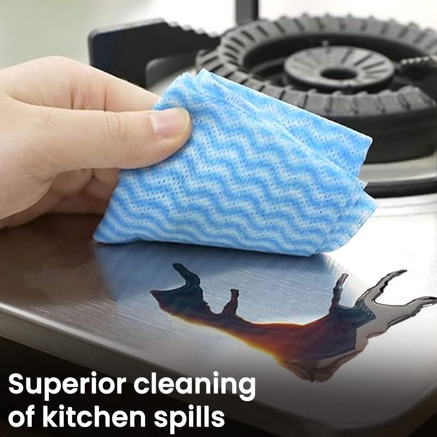 Kressa Non Woven Kitchen Towel Roll, Reusable & Super Absorbent - image 6