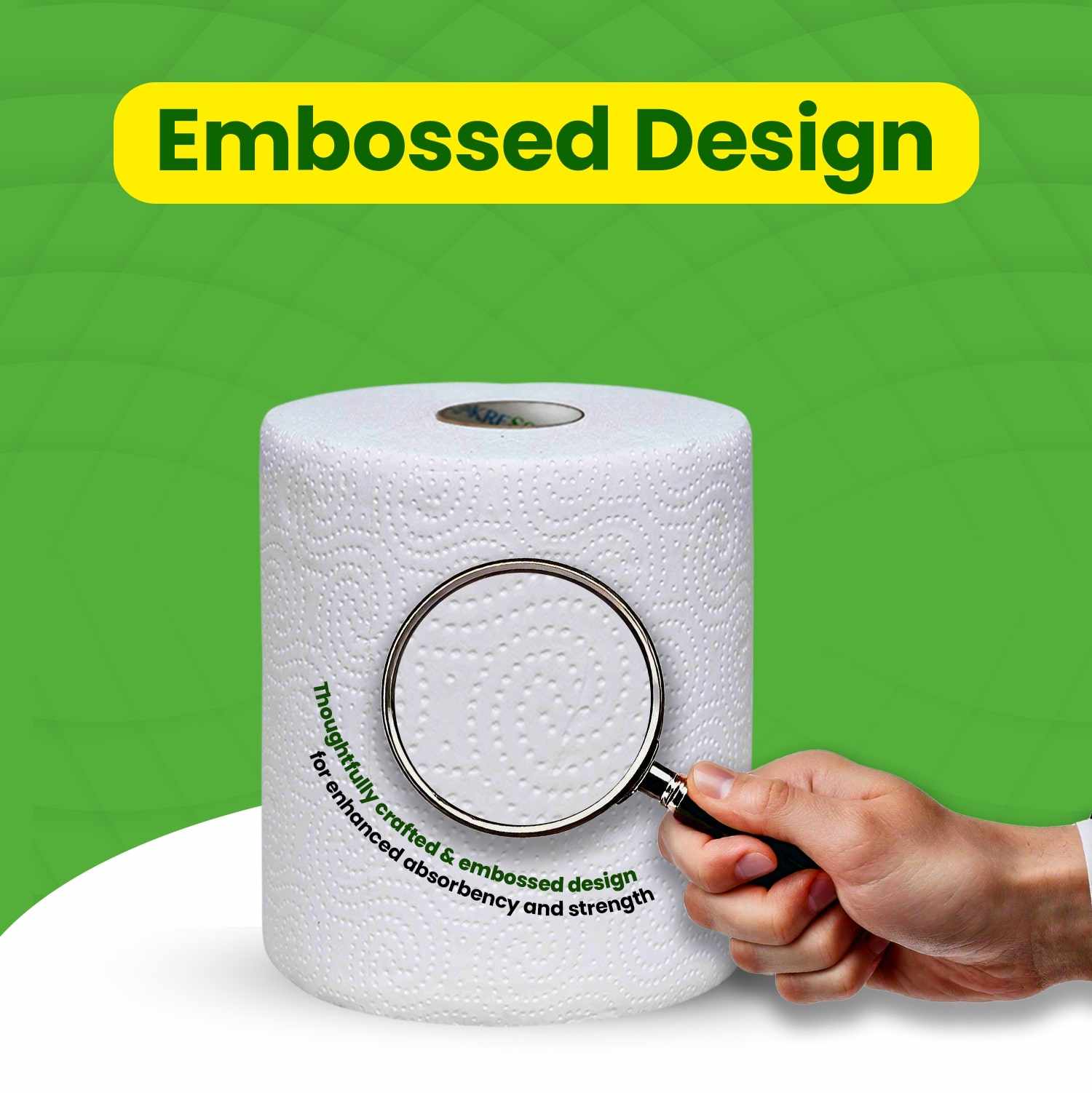 Kressa Jumbo Multipurpose Kitchen Tissue Roll, 2Ply, 300 Sheets Per Roll - image 4