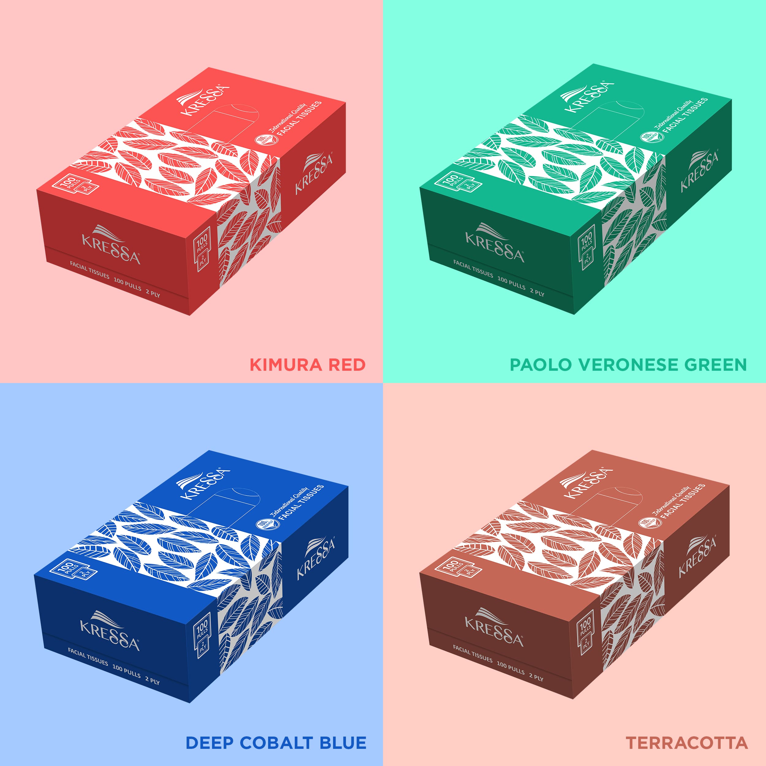 Kressa 2 Ply Face Tissue Pack Of 4 Boxes, 100 Pulls Per Box Total 400 Pulls - image 2