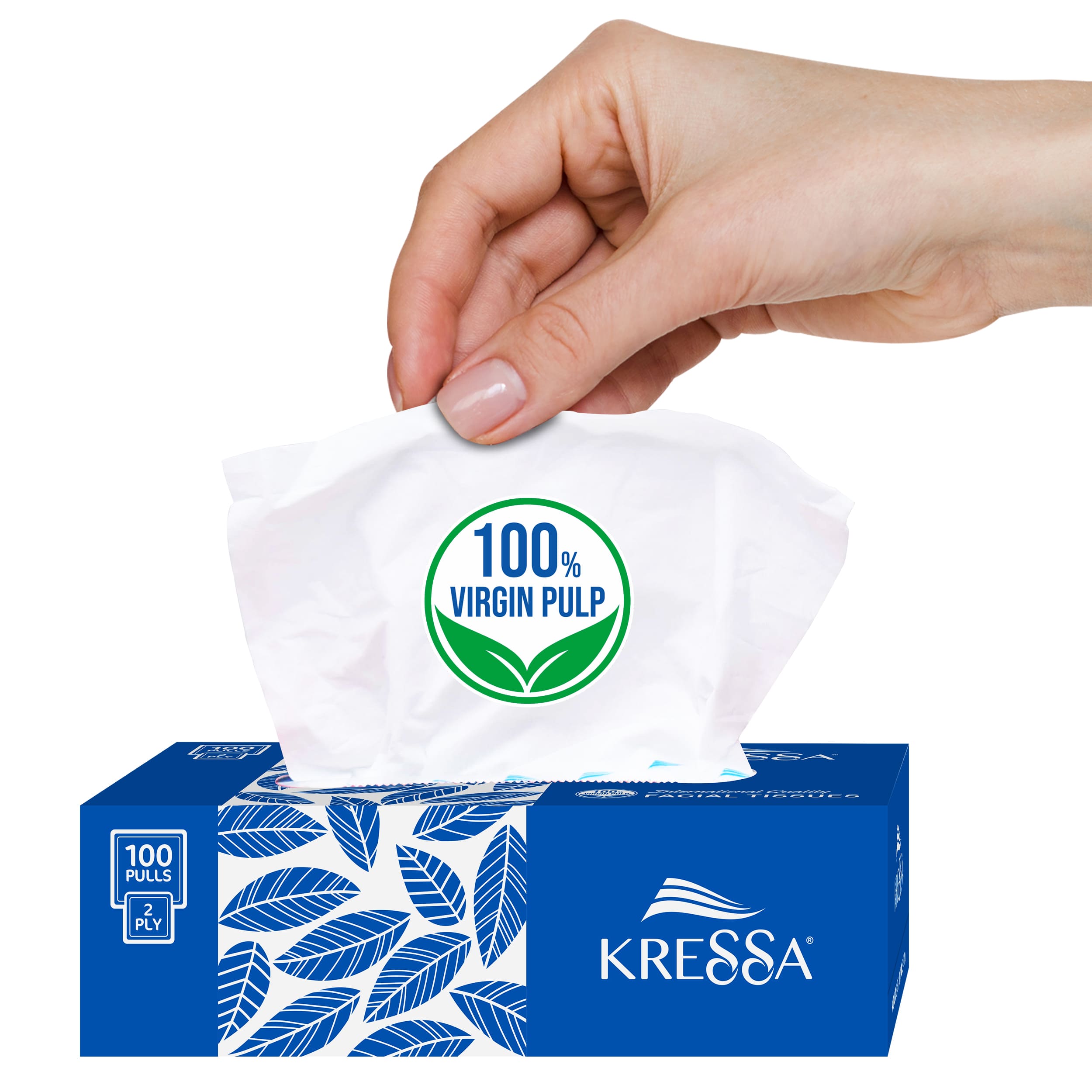 Kressa 2 Ply Face Tissue Pack Of 4 Boxes, 100 Pulls Per Box Total 400 Pulls - image 4