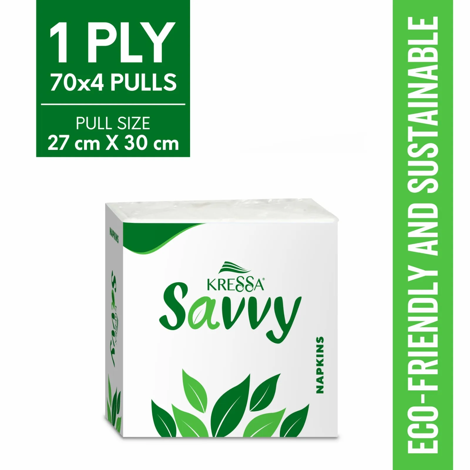 Kressa Savvy Tissue Paper Napkins, 1Ply, 70 Pulls Per Pack - image 2