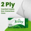 Kressa Savvy 2 Ply Toilet Paper Roll, 6 Rolls x 180 Pulls Per Roll - image 3