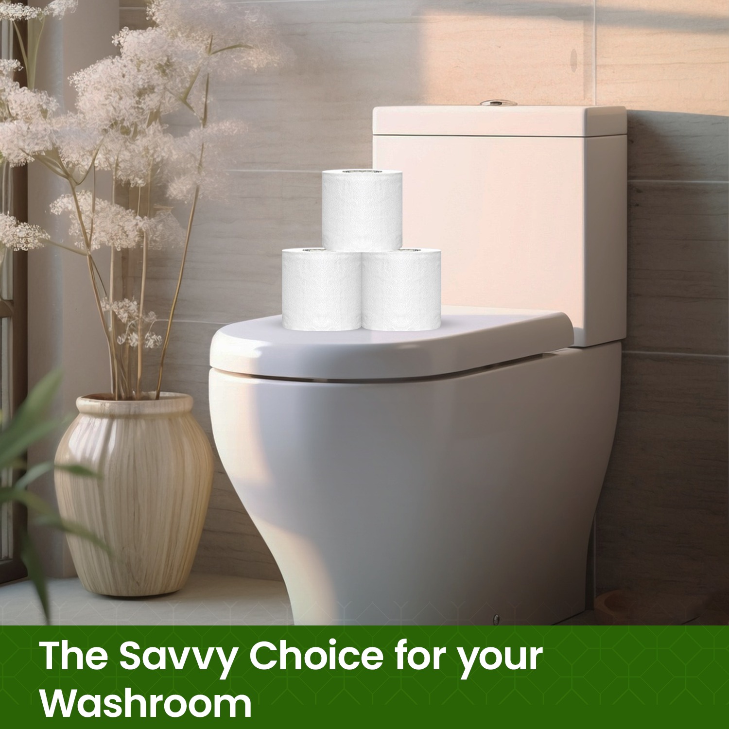 Kressa Savvy 2 Ply Toilet Paper Roll, 6 Rolls x 180 Pulls Per Roll - image 5