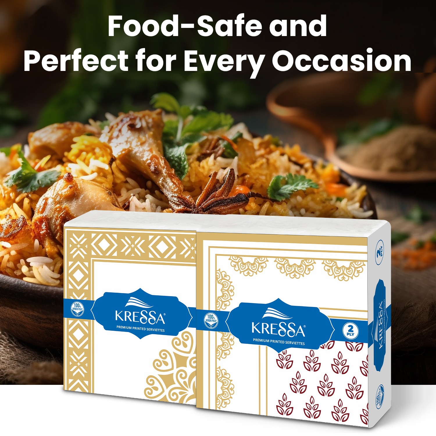 Kressa Premium Printed Napkins 40x40 cm (Party Prints), 2Ply Printed Tissue Paper - image 3