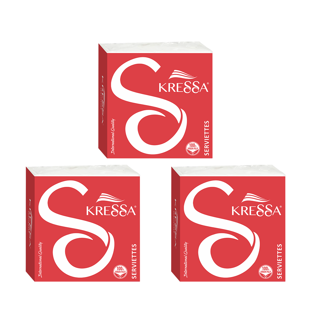 Kressa Paper Napkin, 30X30 CM 1Ply, 100 Pulls - image 3