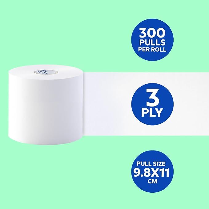 Kressa Finesse 3Ply Toilet Paper, 12 Rolls x 300 Pulls Per Roll - image 3