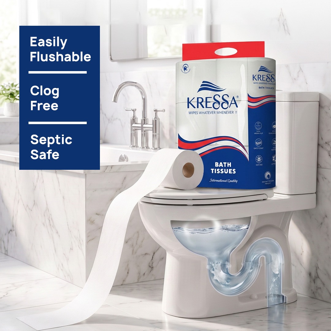 Kressa Bathroom Tissue Roll, 2 Ply, 6 Rolls x 200 Pulls Per Roll - image 6
