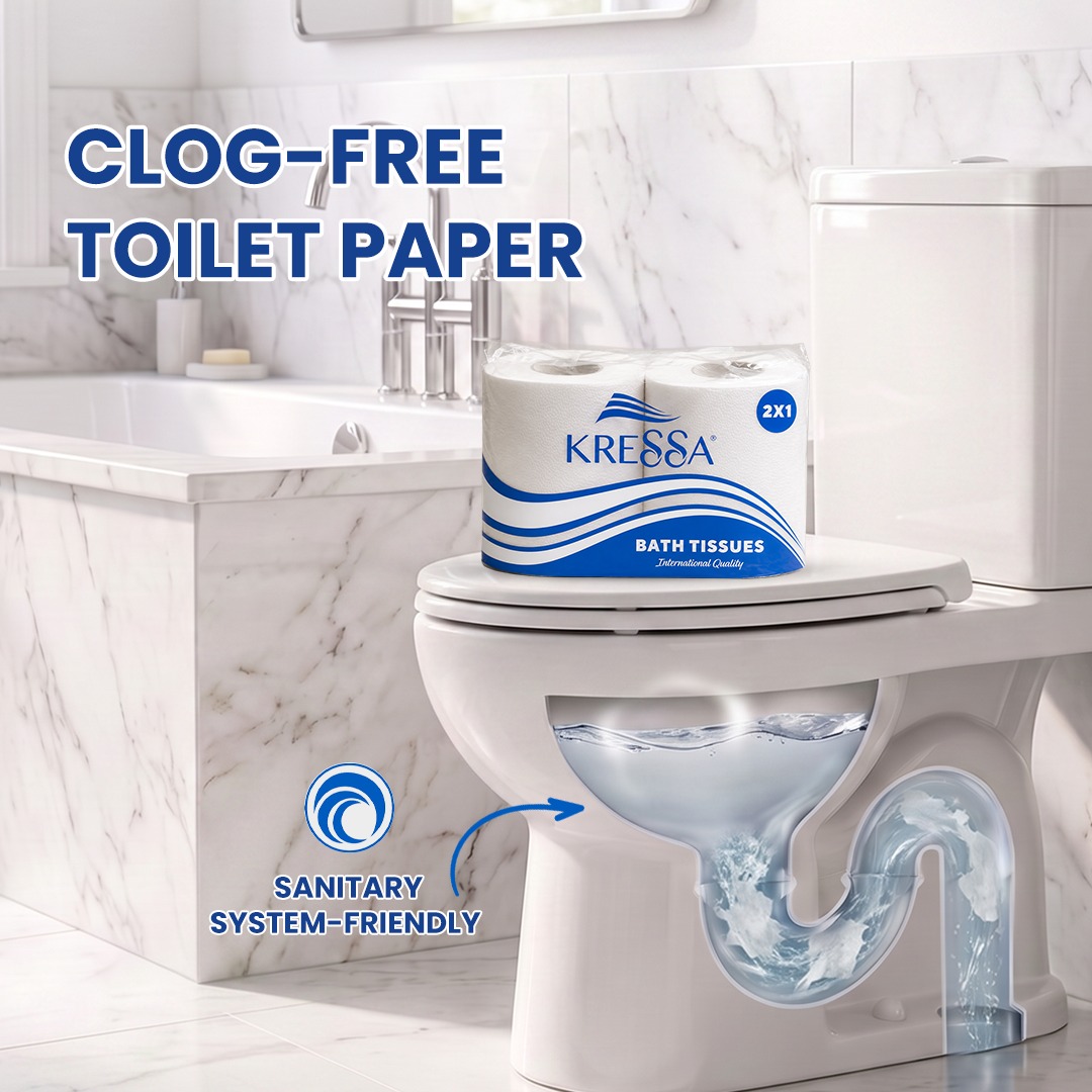 Kressa Bathroom Tissue Roll, 2 Ply, 2 Rolls x 240 Pulls Per Roll - image 6