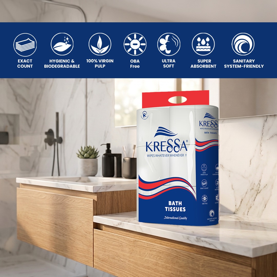 Kressa Bathroom Tissue Roll, 2 Ply, 6 Rolls x 200 Pulls Per Roll - image 7