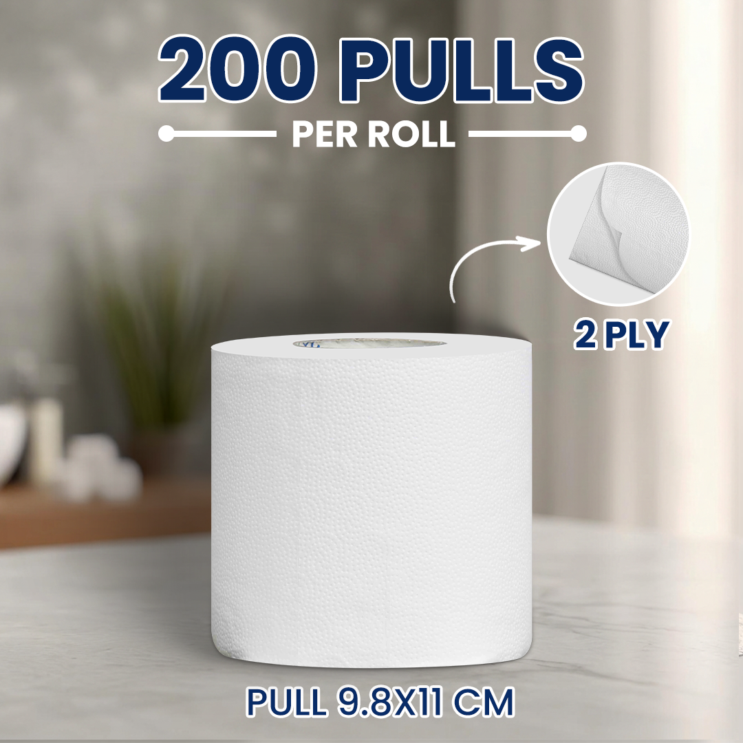 Kressa Bathroom Tissue Roll, 2 Ply, 6 Rolls x 200 Pulls Per Roll - image 2