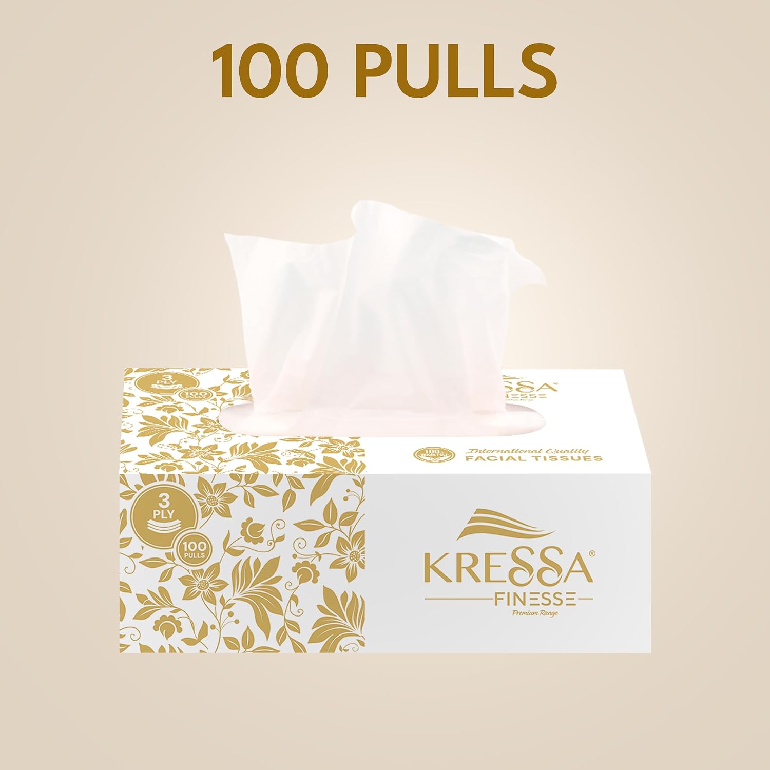 Kressa Ultrasoft 3Ply Face Tissue Box, 100 Pulls Per Box - image 2