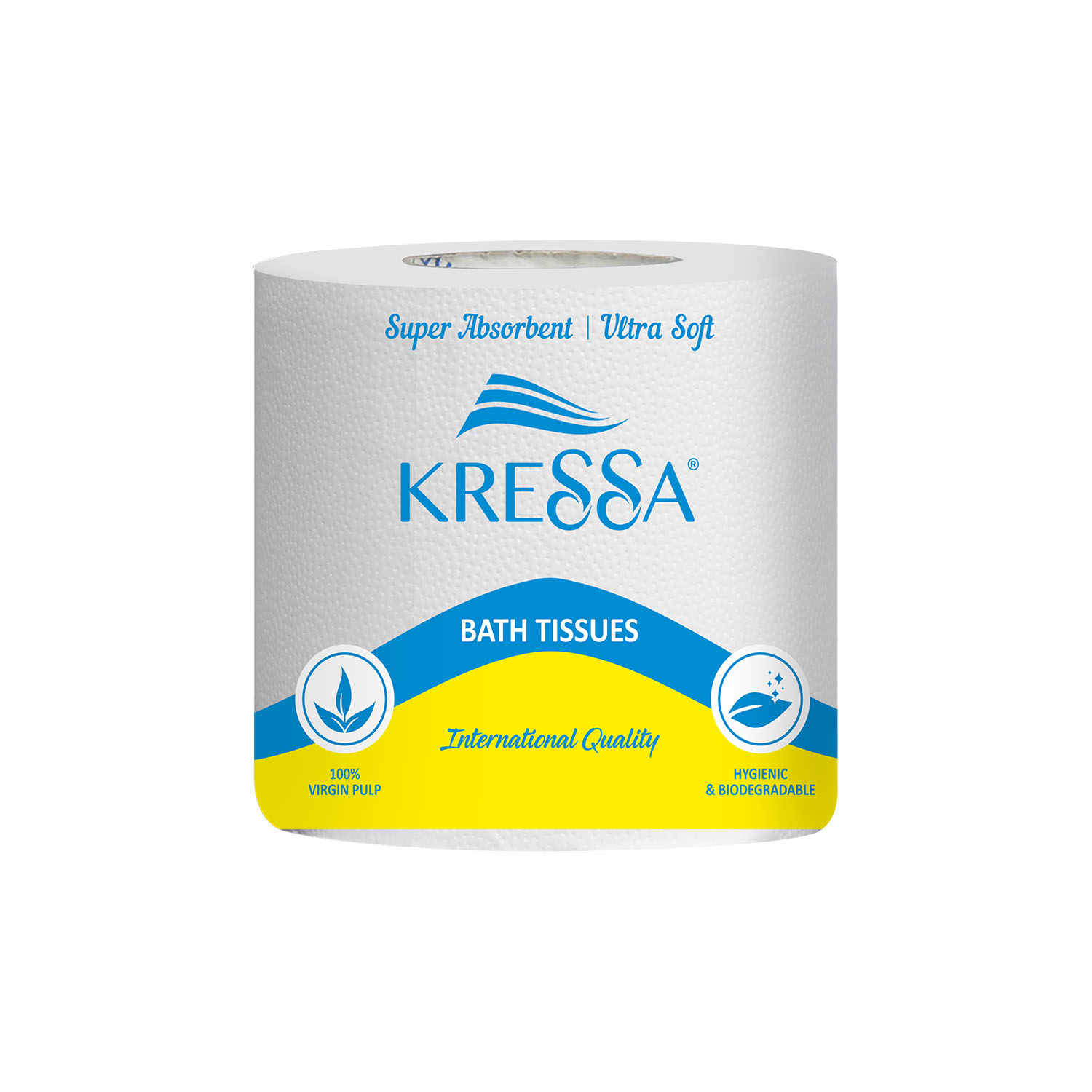 Kressa Bathroom Tissue Roll, 2 Ply, 1 Roll x 300Pulls Per Roll