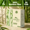 Kressa Konserve Bamboo Napkins, 2Ply, 50 Pulls, Eco-Friendly, Unbleached, Food Safe - image 2